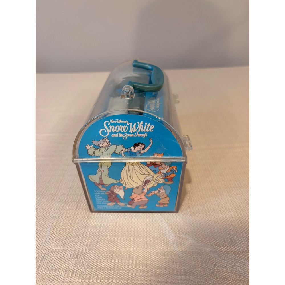 Vintage 1980s Disney Snow White Kid Care Travel Case Brush Comb Set - Picture 3 of 6